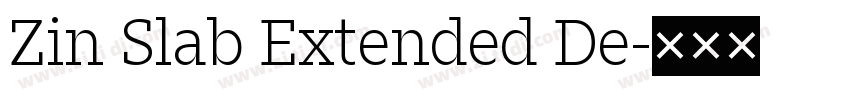 Zin Slab Extended De字体转换